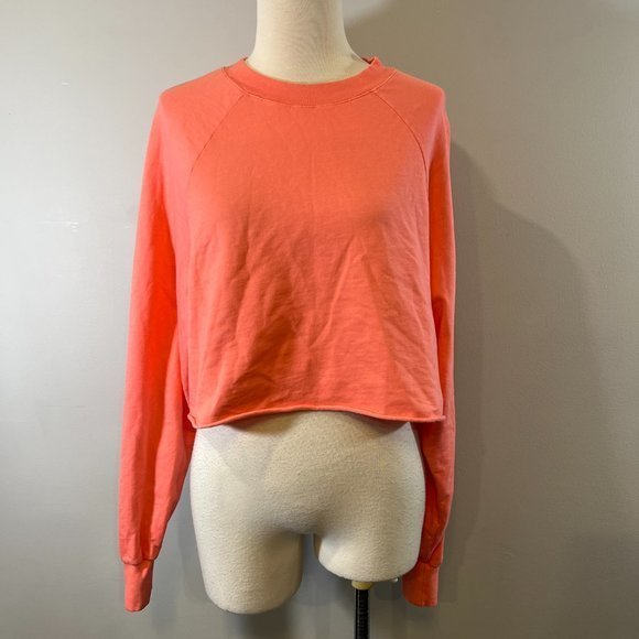 NWOT TREASURE & BOND Pink Crew Neck Raw Edge Sweater (M)‎ - Picture 6 of 8